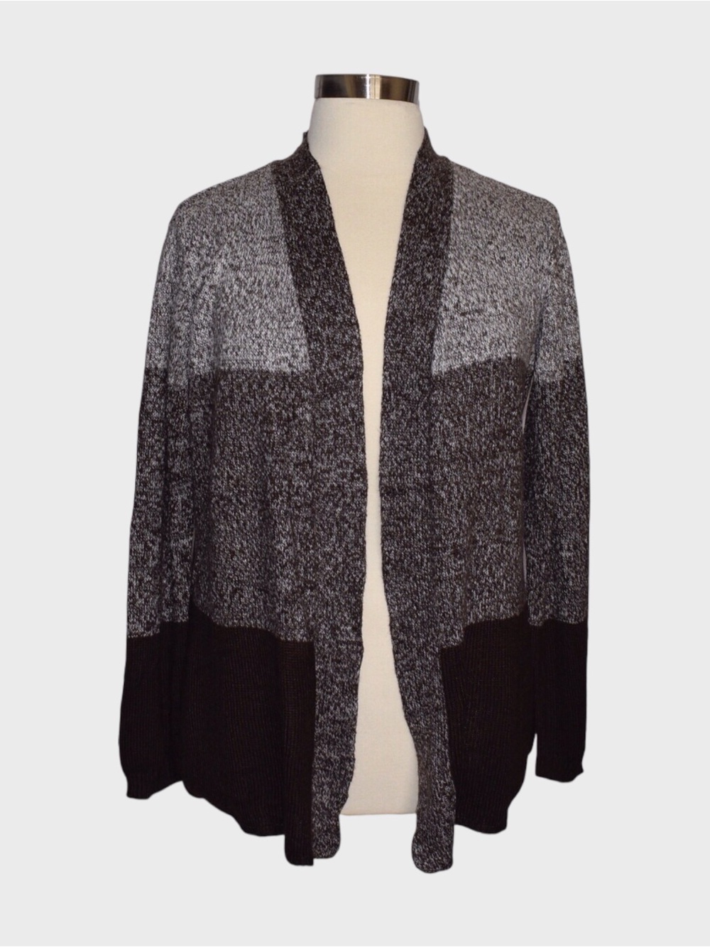 Allie & Rob Petite Colorblock Open Front Cardigan